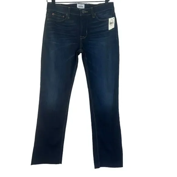 NWT Hudson Mid Rise Tilda Ankle Cigarette Leg Jeans Dark Wash Blue Womens Sze 27 - Picture 3 of 13